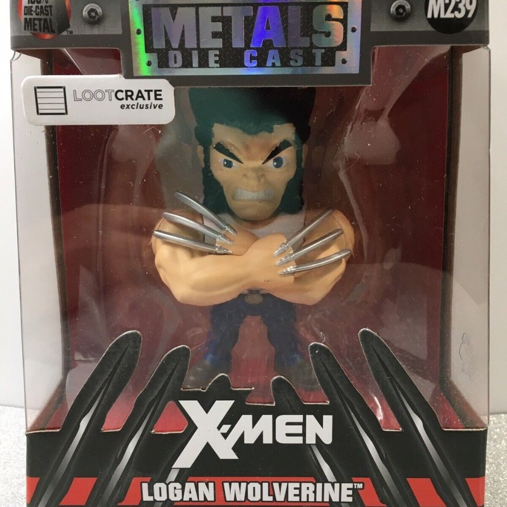 Lootcrate - Metals: Die Cast - X-Men - 4” Logan / Wolverine Figure - Used